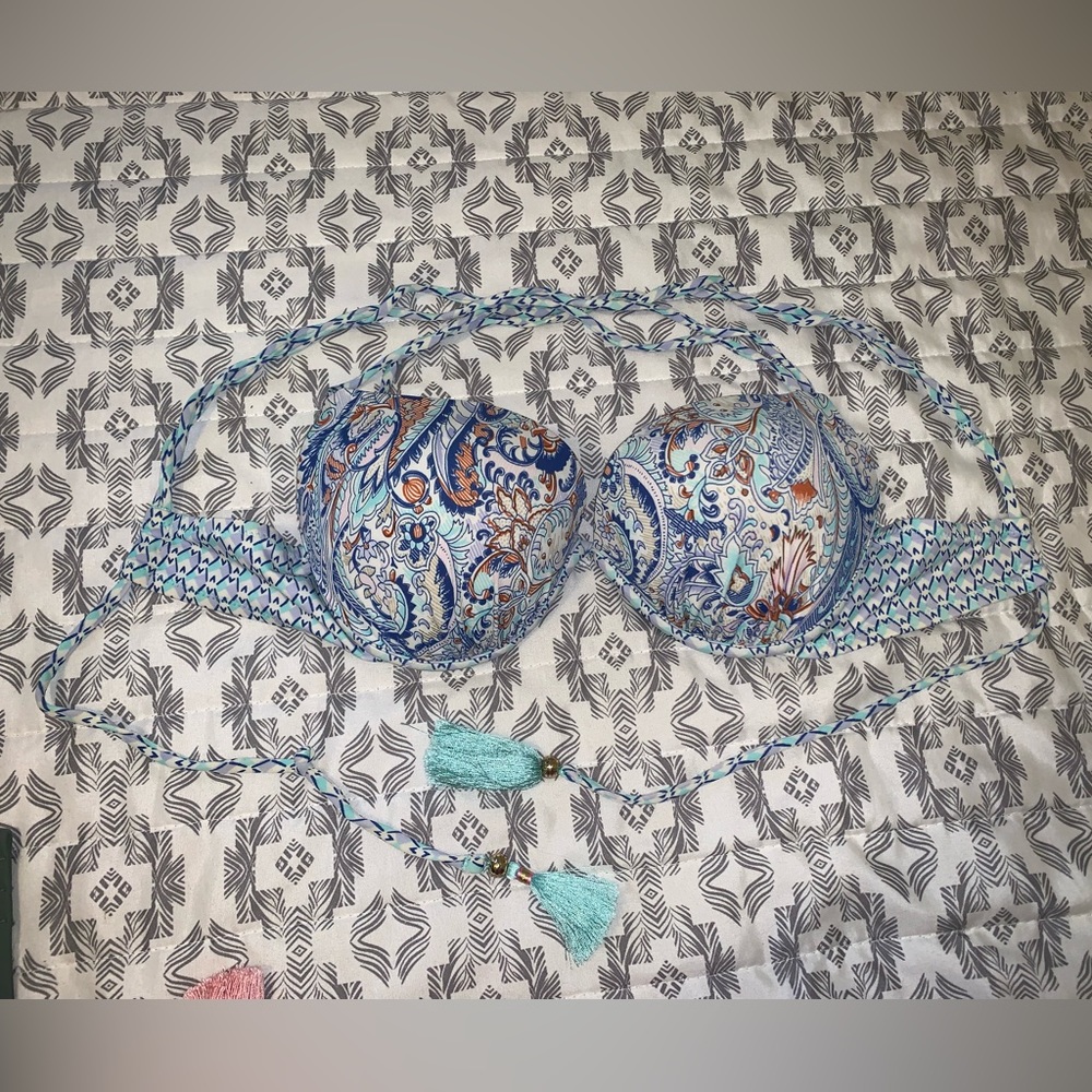 Blue colored bathing suit